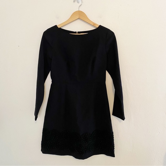 Orla Kiely Black Long Sleeve Wool Dress Size 6 EUC - Picture 2 of 13
